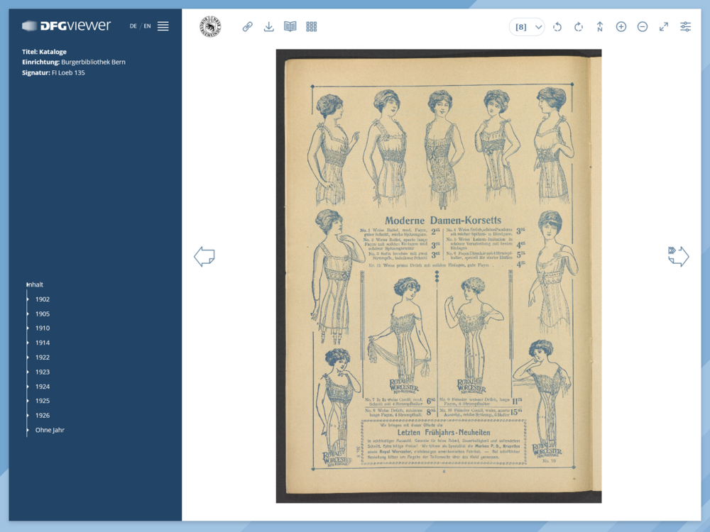 Screenshot des DFG-Viewers.