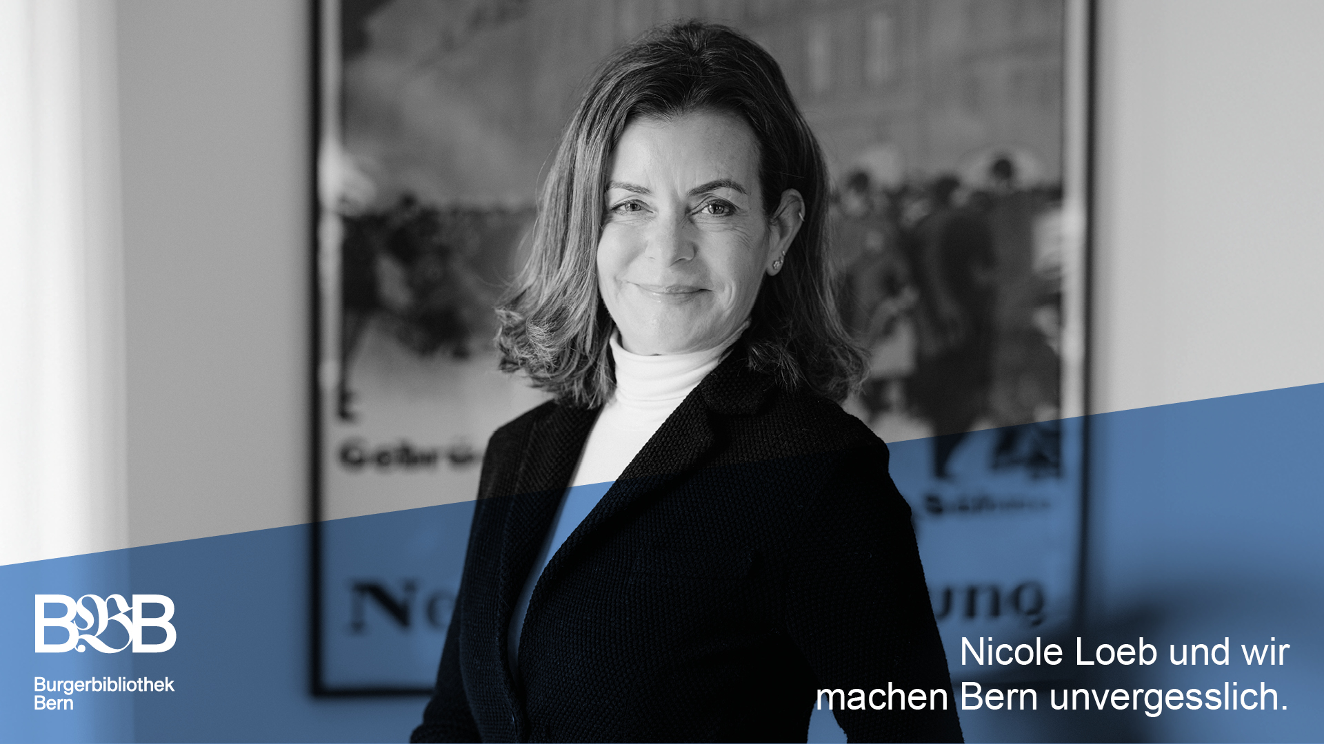 Portraifoto Nicole Loeb. Text: Nicole Loeb und wir machen Bern unvergesslich.