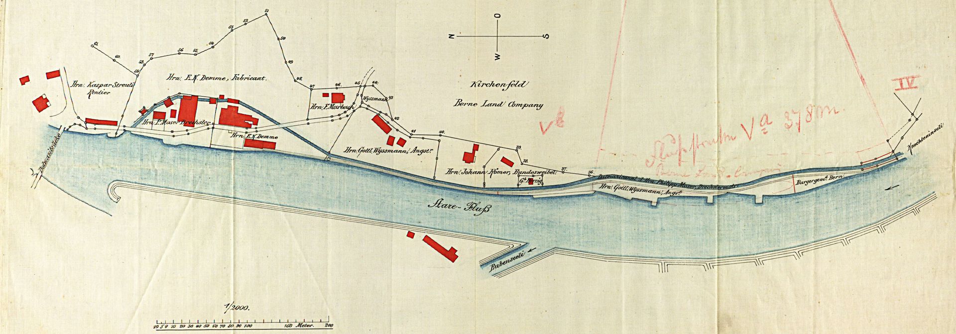 Lageplan des Uferstreifens im Dalmazi.