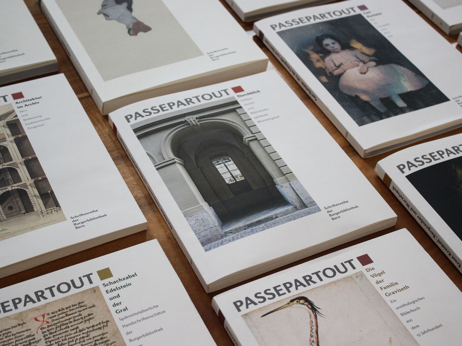 Buchcovers der Schriftenreihe «Passepartout».